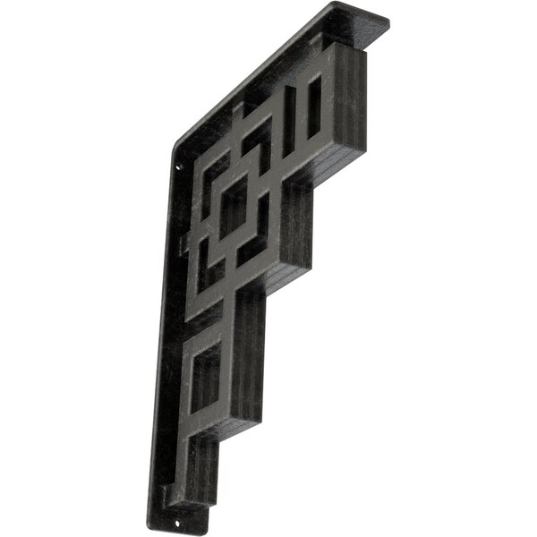Ekena Millwork Eris Wrought Iron Bracket, (Triple center brace), Antiqued Silver 2"W x 10"D x 12"H BKTM02X10X12TERASV - main